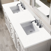 72" Bristol Double Bathroom Vanity, Bright White - vanitiesdepot.com