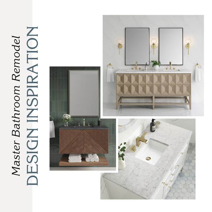 Master bathroom remodel inspiration moodboard