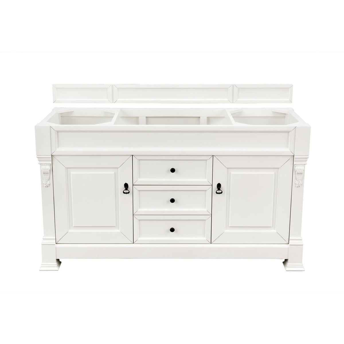 60" Brookfield Single Bathroom Vanity, Bright White - vanitiesdepot.com
