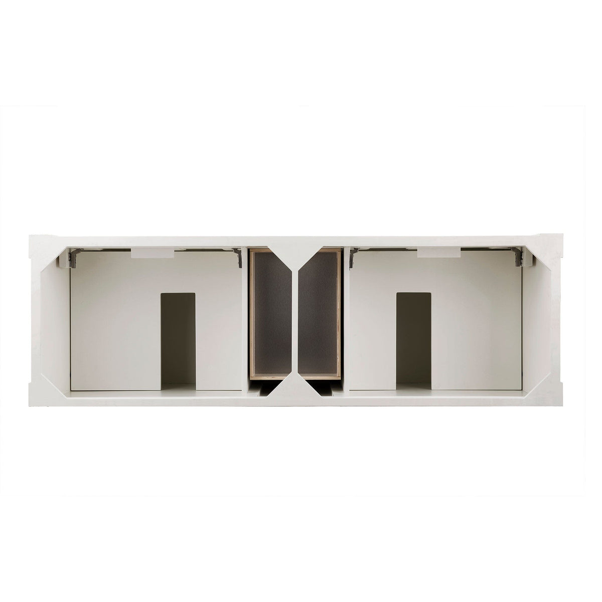 72" Brookfield Double Bathroom Vanity, Bright White w/ White Zeus Quartz Top