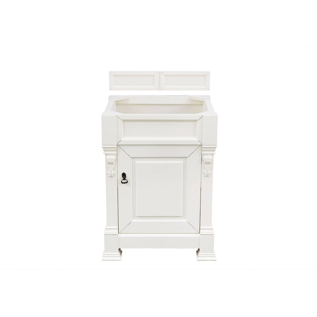 26" Brookfield Single Bathroom Vanity, Bright White w/ White Zeus Quartz Top