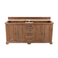 72" Providence Double Bathroom Vanity, Driftwood - vanitiesdepot.com
