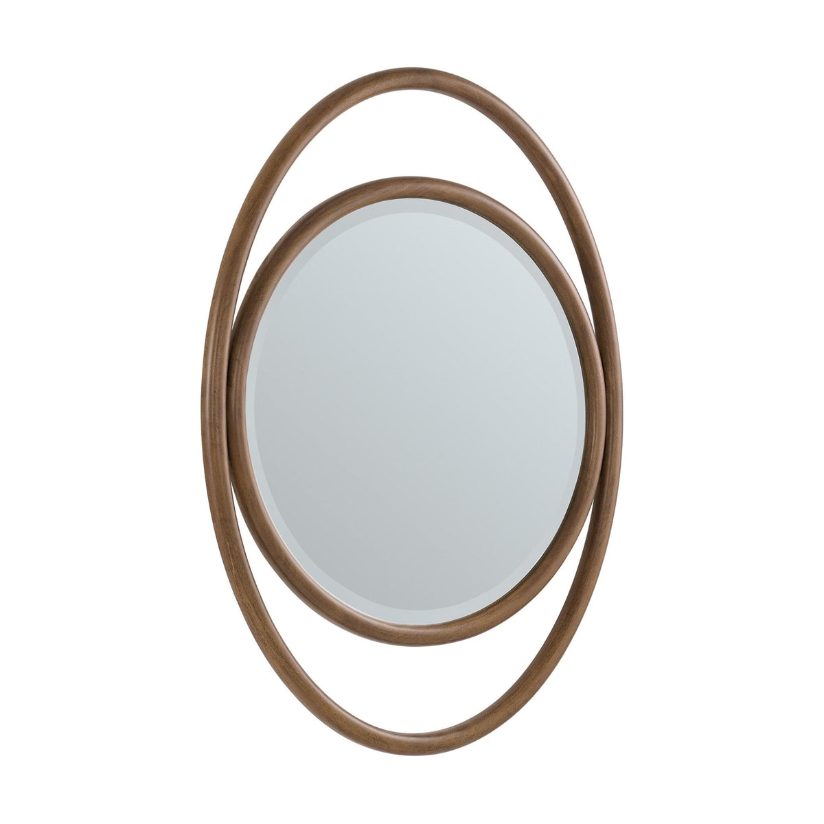 28" Esca Mirror, Mid-Century Walnut
