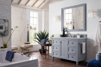 48" Copper Cove Encore Single Bathroom Vanity, Silver Gray w/Carrara White Marble Top