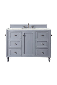 48" Copper Cove Encore Single Bathroom Vanity, Silver Gray w/Eternal Jasmine Pearl Top