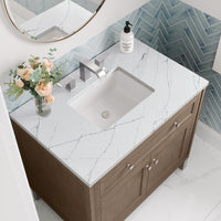 36" Chicago Single Bathroom Vanity, Whitewashed Walnut - vanitiesdepot.com
