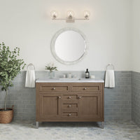 48" Chicago Single Bathroom Vanity, Whitewashed Walnut - vanitiesdepot.com