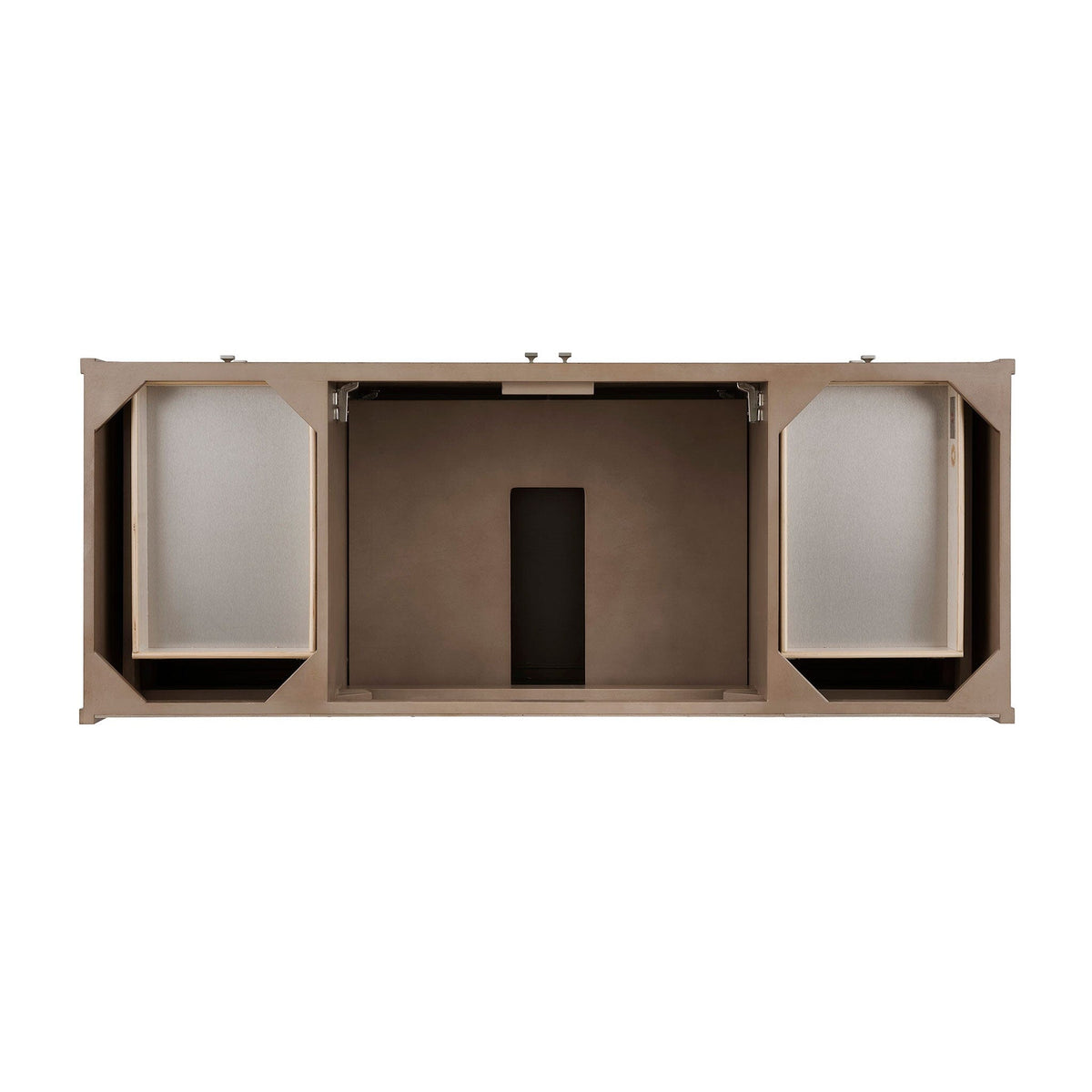 60" Chicago Single Bathroom Vanity, Whitewashed Walnut - vanitiesdepot.com