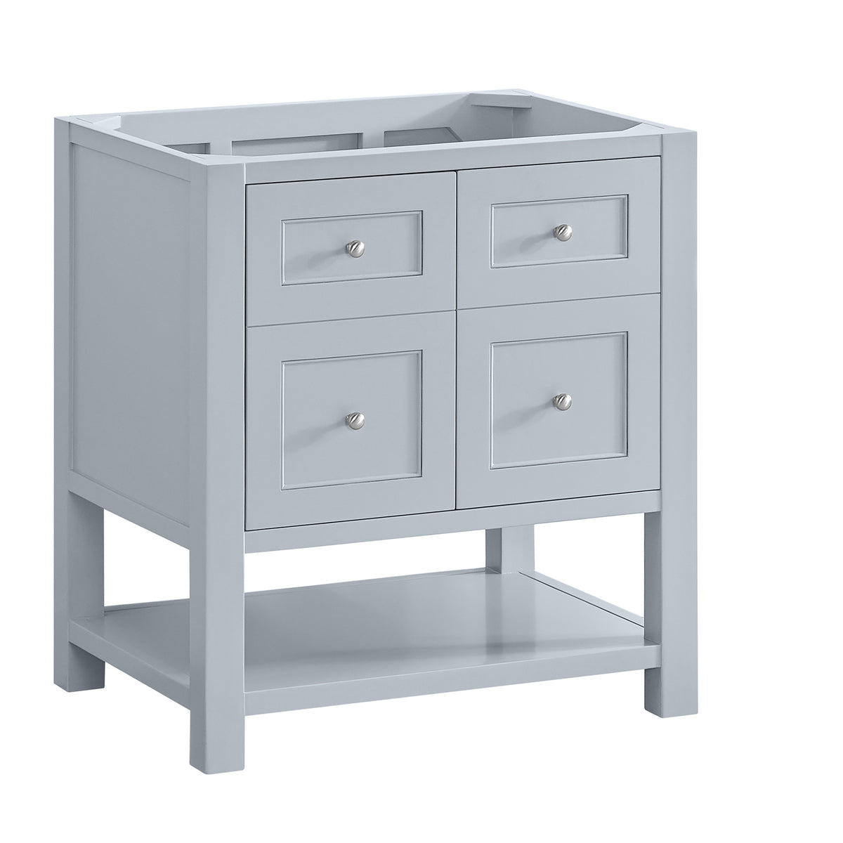 30" Breckenridge Single Vanity, Serenity Blue with White Zeus Top