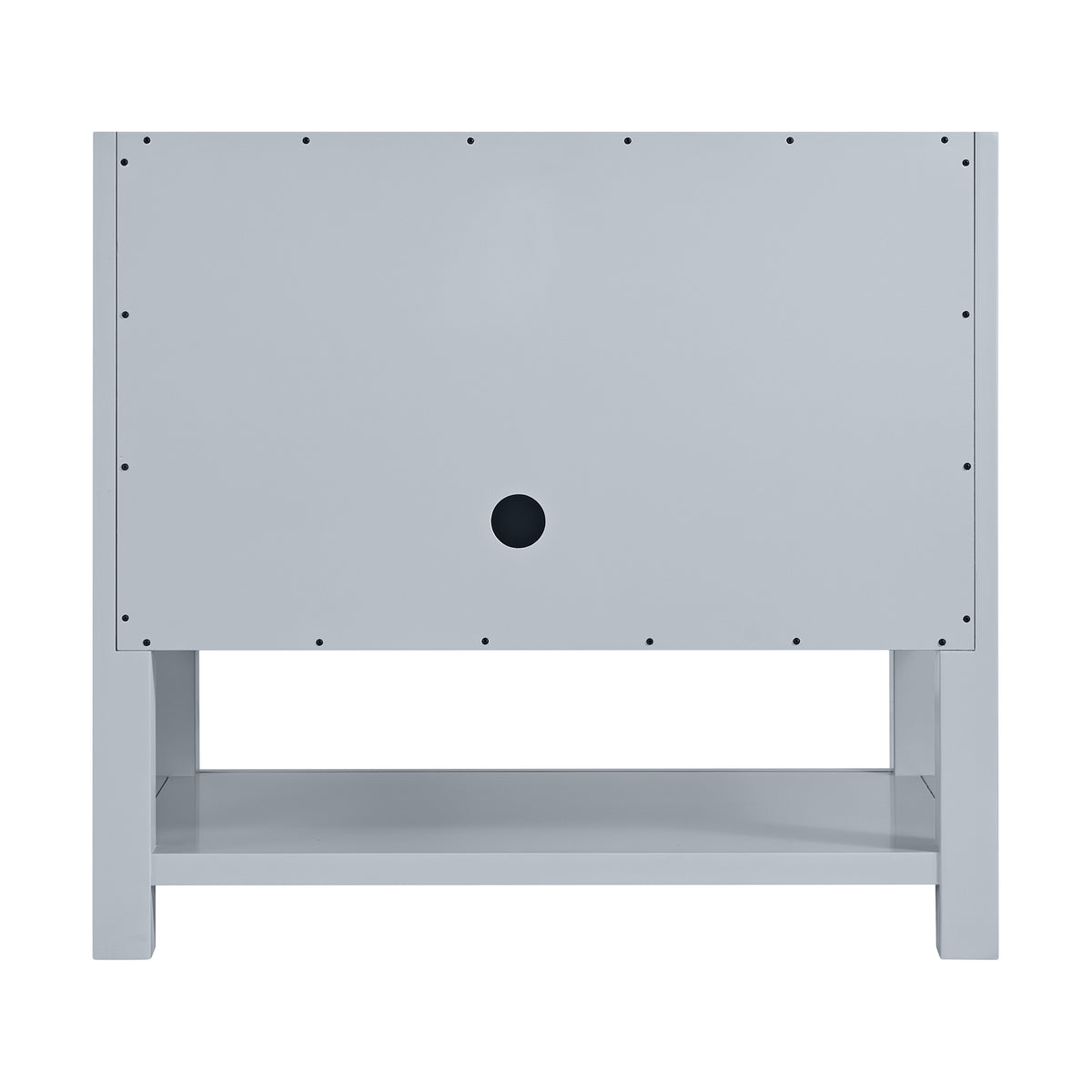 36" Breckenridge Single Vanity, Serenity Blue with Victorian Silver Top