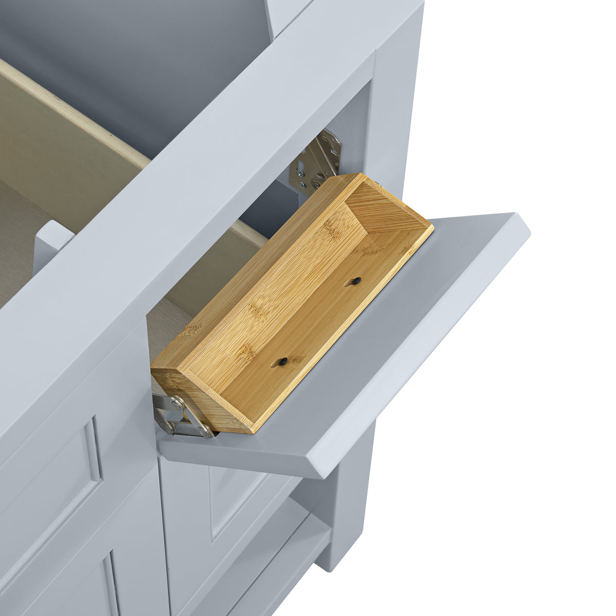 36" Breckenridge Single Vanity, Serenity Blue with Carrara White Marble Top