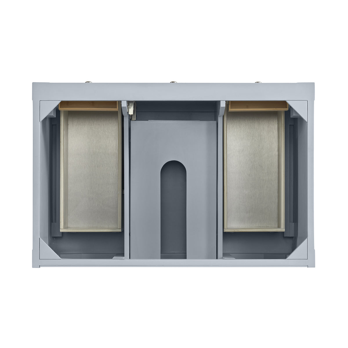 36" Breckenridge Single Vanity, Serenity Blue with White Zeus Top