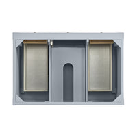 36" Breckenridge Single Vanity, Serenity Blue with Eternal Jasmine Pearl Top