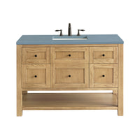 48" Breckenridge Single Vanity, Light Natural Oak w/Cala Blue Top