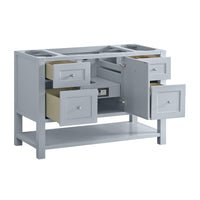 48" Breckenridge Single Vanity, Serenity Blue with Eternal Jasmine Pearl Top