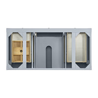 48" Breckenridge Single Vanity, Serenity Blue with Carrara White Marble Top