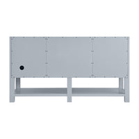 60" Breckenridge Double Vanity, Serenity Blue with Eternal Jasmine Pearl Top