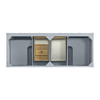 60" Breckenridge Double Vanity, Serenity Blue with White Zeus Top