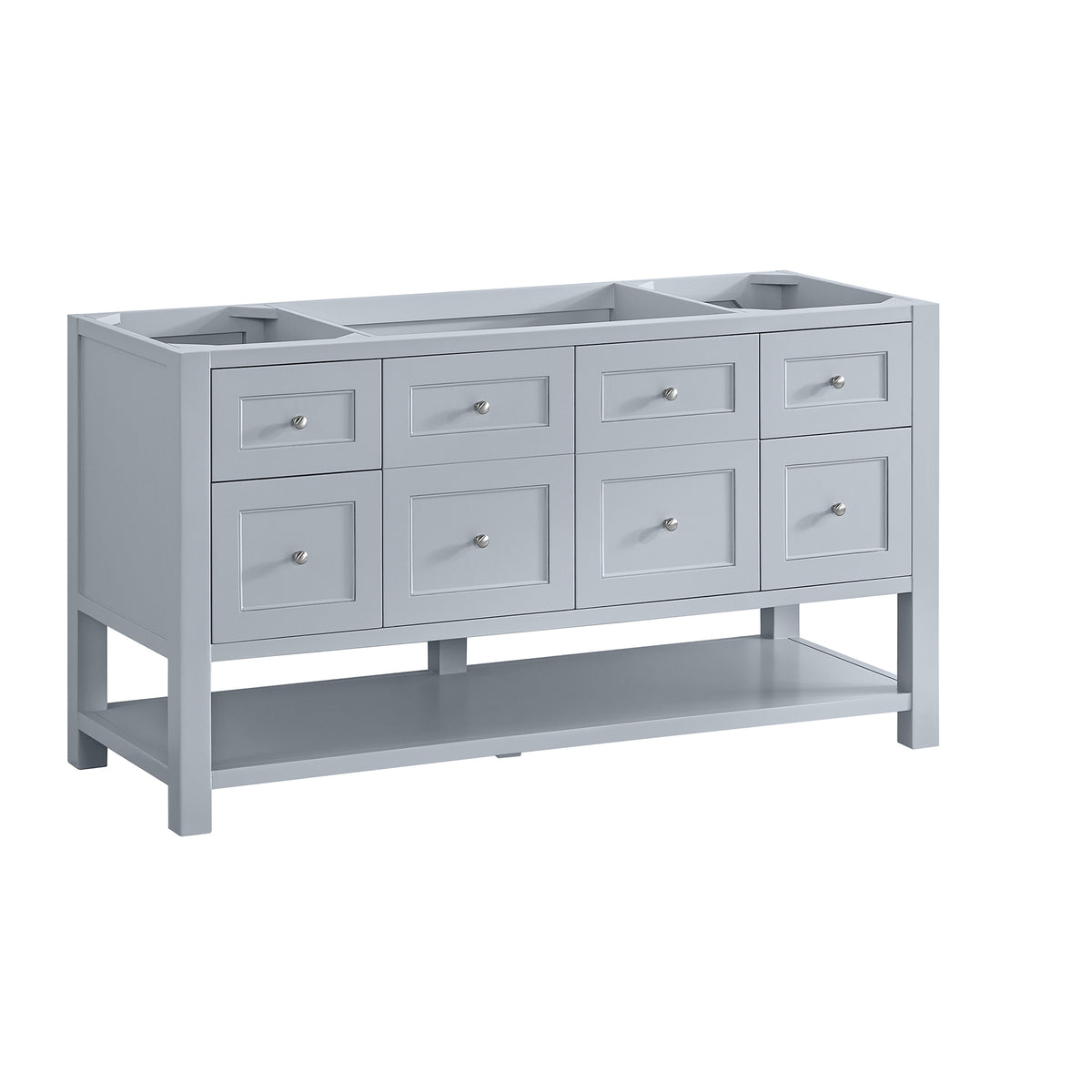 60" Breckenridge Single Vanity, Serenity Blue with Eternal Jasmine Pearl Top