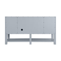 60" Breckenridge Single Vanity, Serenity Blue with Eternal Jasmine Pearl Top