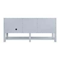 72" Breckenridge Double Vanity, Serenity Blue with White Zeus Top