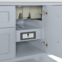 72" Breckenridge Double Vanity, Serenity Blue with Victorian Silver Top