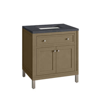30" Chicago Single Vanity, Walnut Whisper with Charcoal Soapstone Top