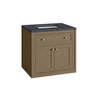 30" Chicago Single Vanity, Walnut Whisper with Charcoal Soapstone Top