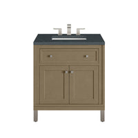30" Chicago Single Vanity, Walnut Whisper with Charcoal Soapstone Top