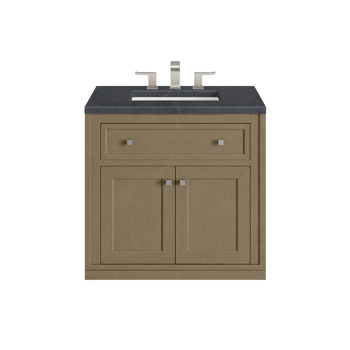 30" Chicago Single Vanity, Walnut Whisper with Charcoal Soapstone Top