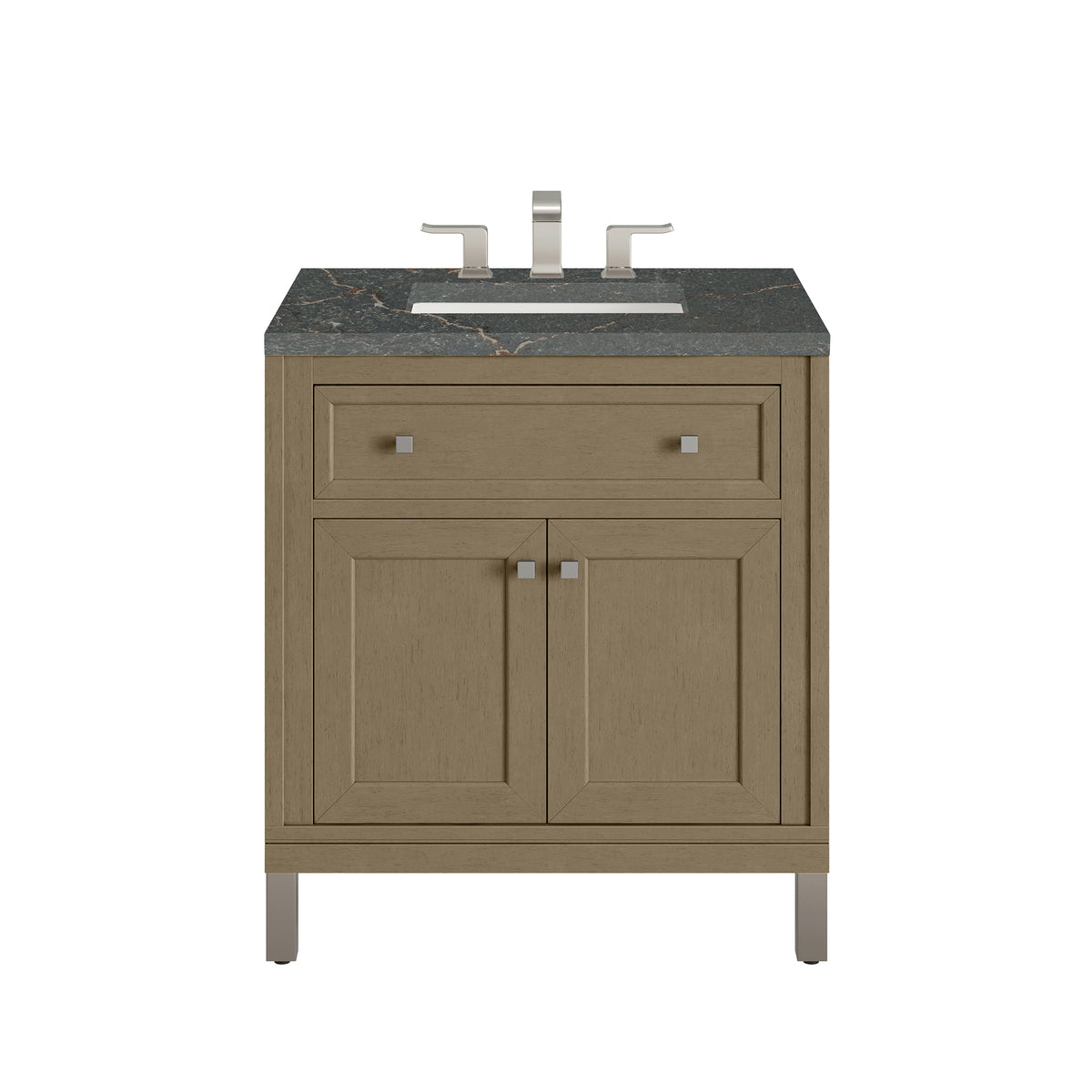 30" Chicago Single Vanity, Walnut Whisper with Lime Delight Top