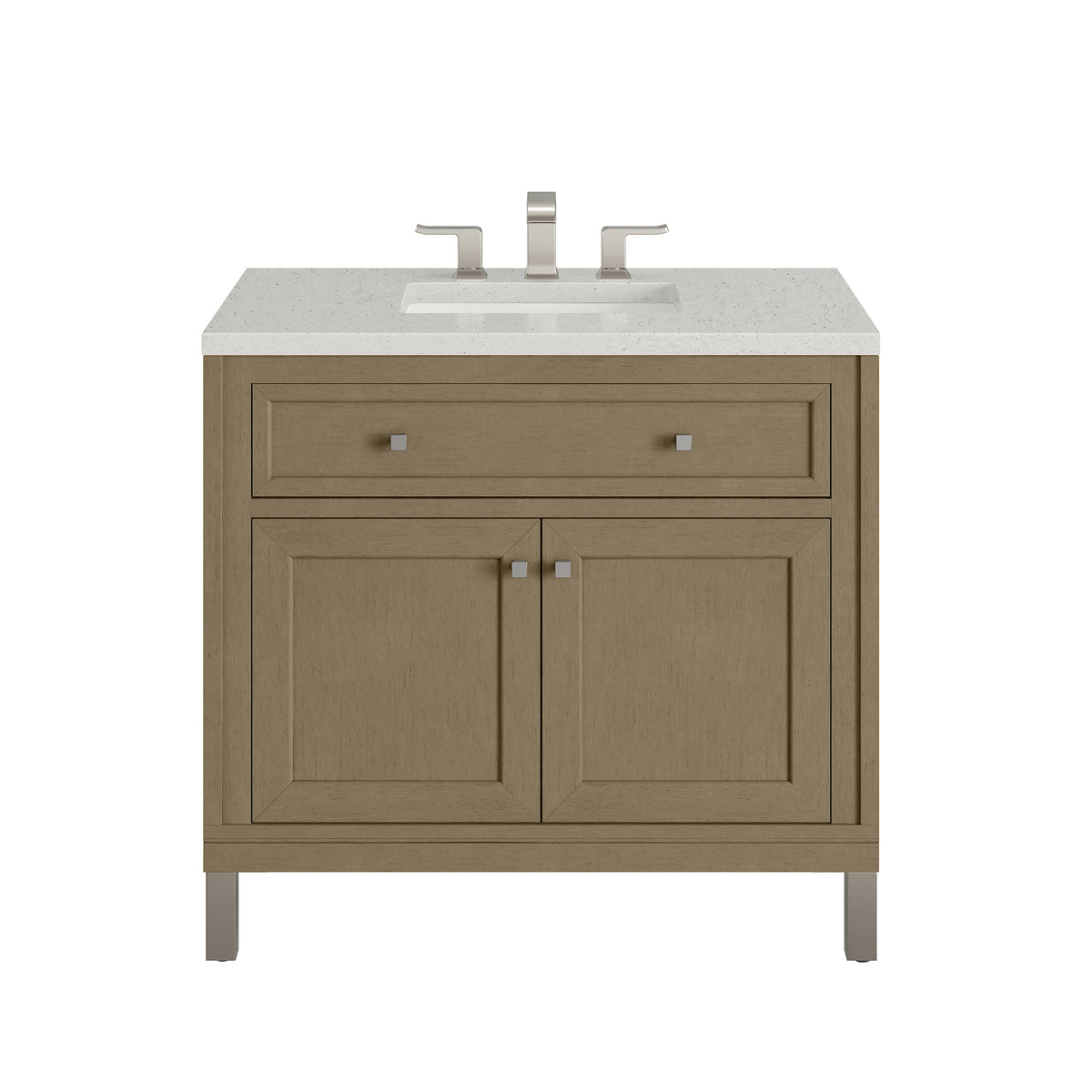36" Chicago Single Vanity, Walnut Whisper with Lime Delight Top