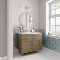 36" Chicago Single Vanity, Walnut Whisper with Lime Delight Top