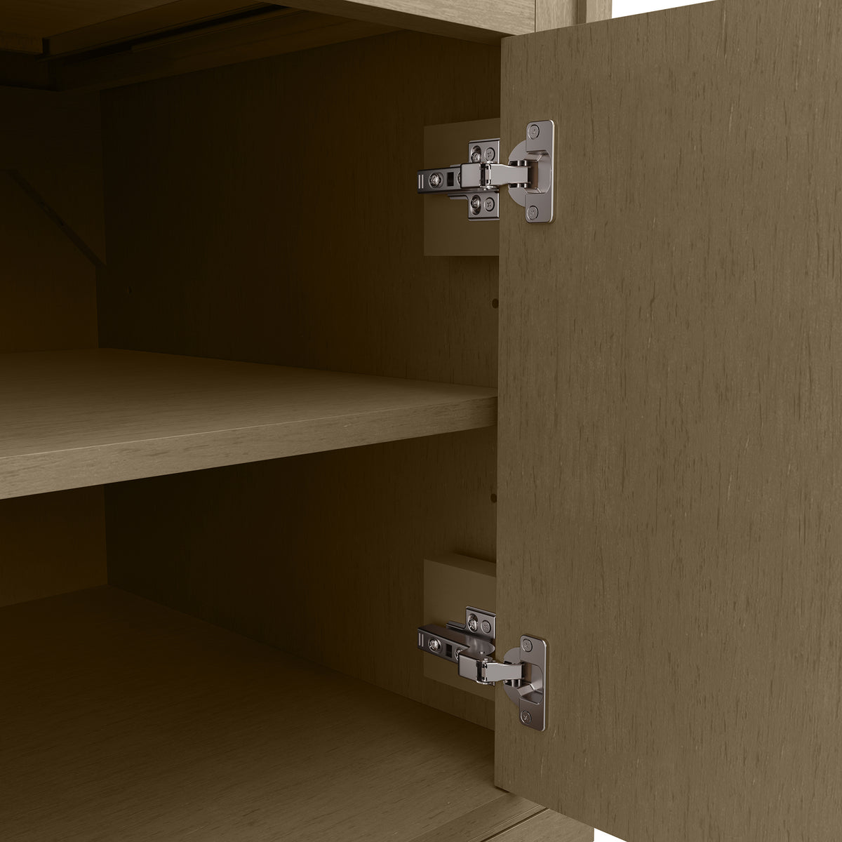 48" Chicago Single Vanity, Walnut Whisper with Eternal Jasmine Pearl Top