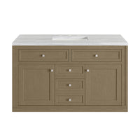 48" Chicago Single Vanity, Walnut Whisper with Arctic Fall Top