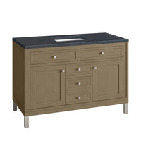 48" Chicago Single Vanity, Walnut Whisper with Charcoal Soapstone Top