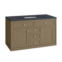 48" Chicago Single Vanity, Walnut Whisper with Charcoal Soapstone Top