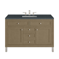 48" Chicago Single Vanity, Walnut Whisper with Charcoal Soapstone Top