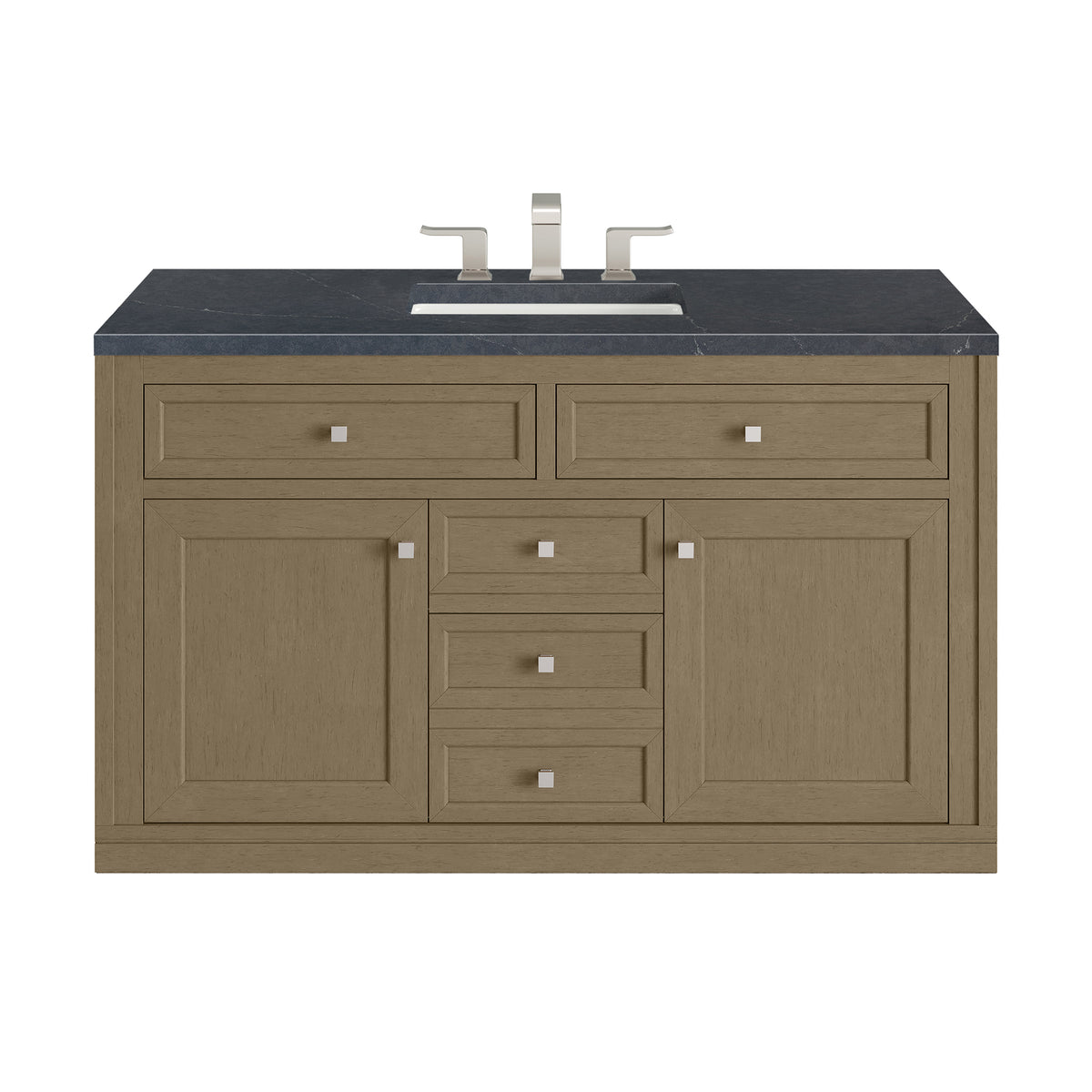 48" Chicago Single Vanity, Walnut Whisper with Charcoal Soapstone Top