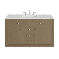 48" Chicago Single Vanity, Walnut Whisper with Ethereal Noctis Top
