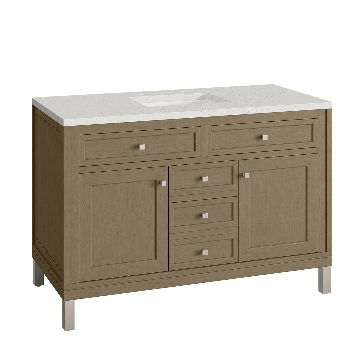 48" Chicago Single Vanity, Walnut Whisper with Lime Delight Top