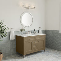 48" Chicago Single Vanity, Walnut Whisper with Lime Delight Top