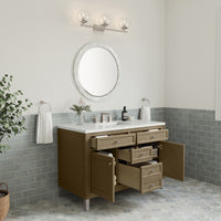 48" Chicago Single Vanity, Walnut Whisper with Lime Delight Top