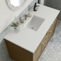48" Chicago Single Vanity, Walnut Whisper with Lime Delight Top