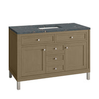 48" Chicago Single Vanity, Walnut Whisper with Parisien Bleu Top