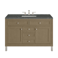 48" Chicago Single Vanity, Walnut Whisper with Parisien Bleu Top