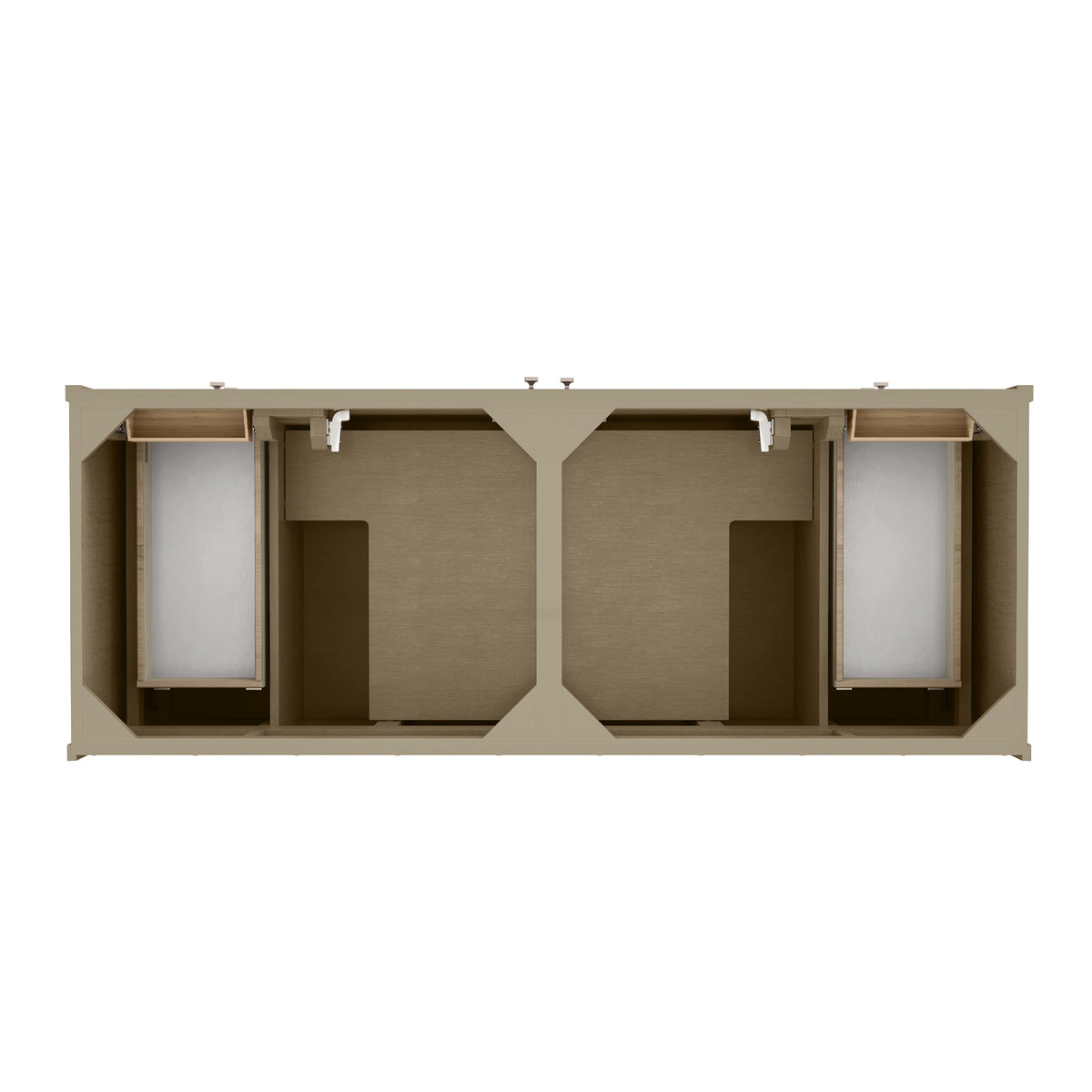 60" Chicago Double Vanity, Walnut Whisper