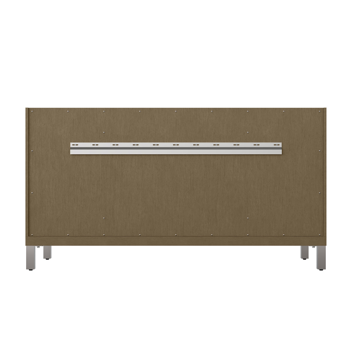 60" Chicago Single Vanity, Walnut Whisper with Arctic Fall Top