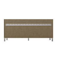 72" Chicago Double Vanity, Walnut Whisper with Charcoal Soapstone Top