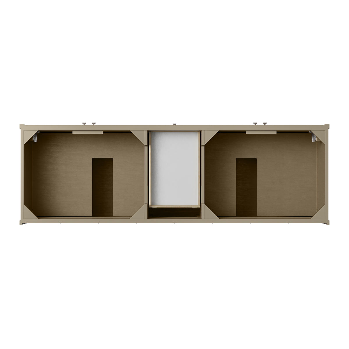 72" Chicago Double Vanity, Walnut Whisper with Charcoal Soapstone Top